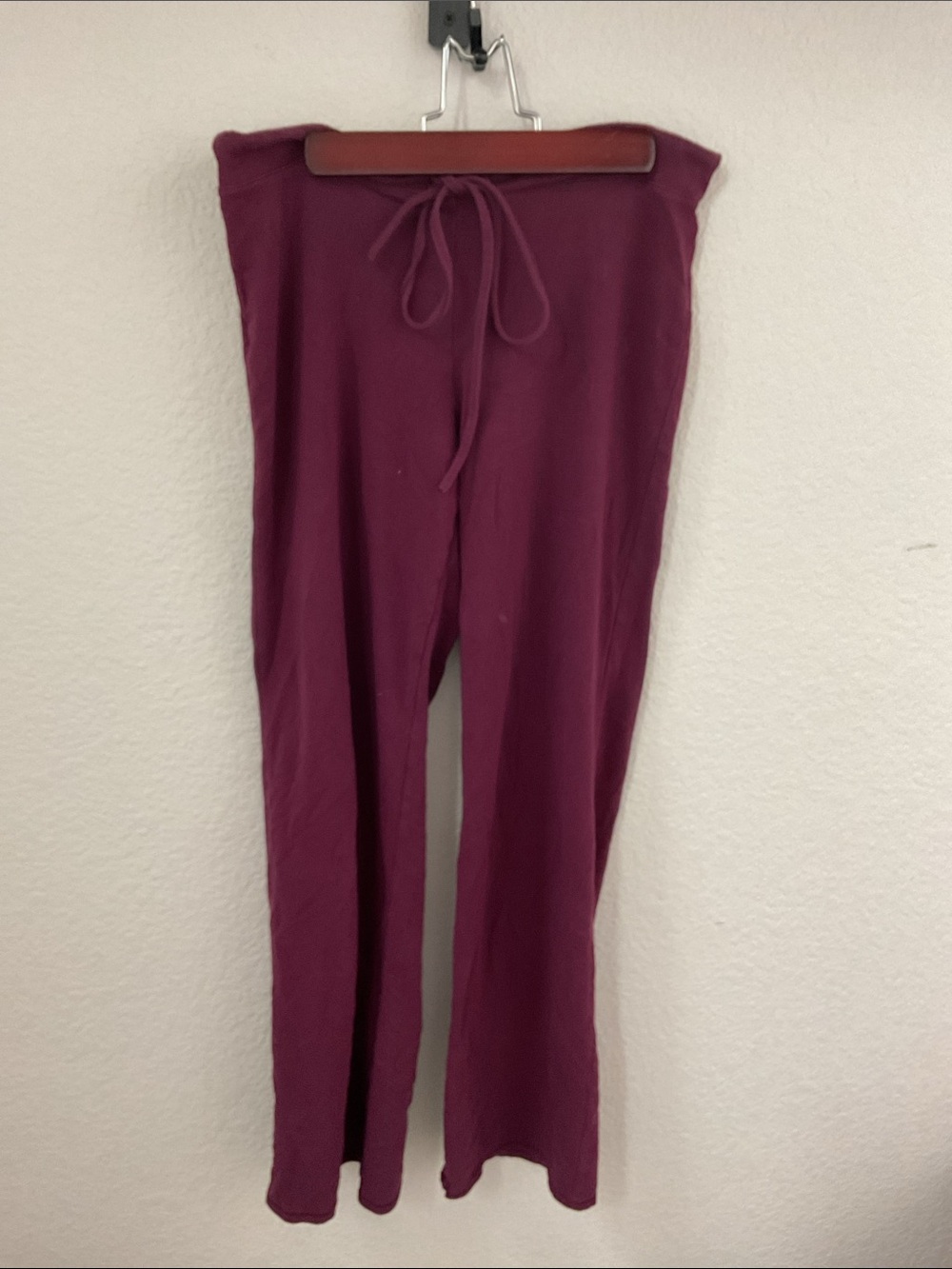 SKIMS Burgundy Straight Leg Pants -Size S